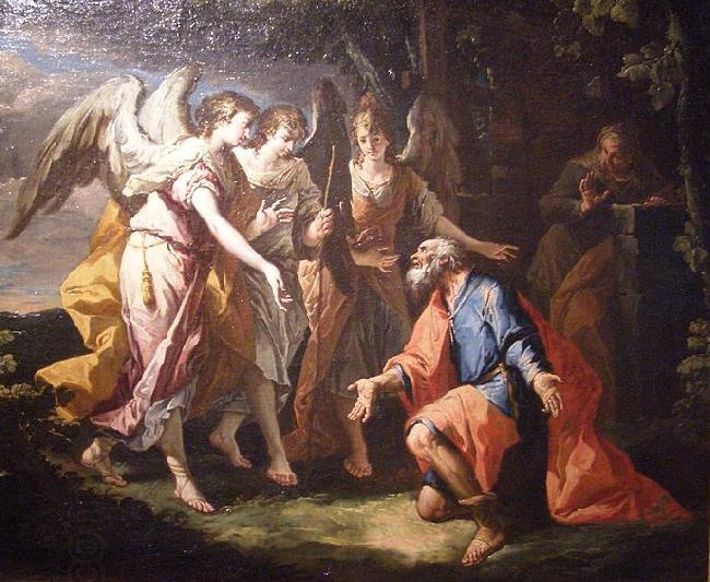 Gaspare Diziani Abraham and Three Angels China oil painting art